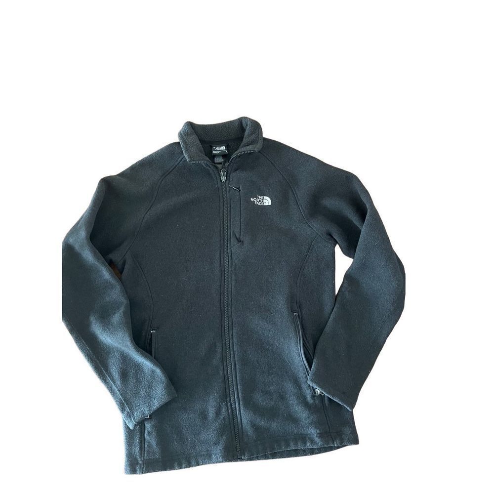 North Face Jacket Womens Small Long Sleeve Full Zip Black  Sweater Fleece